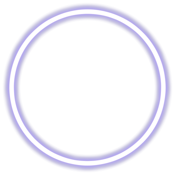 Glowing neon circle for your decoration. Neon light, round frame, blank space for text, ultraviolet spectrum, ring symbol, halo. png