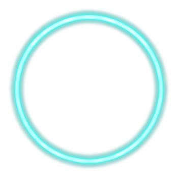 Glowing neon circle for your decoration. Neon light, round frame, blank space for text, ultraviolet spectrum, ring symbol, halo. png