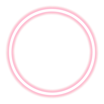 Glowing neon circle for your decoration. Neon light, round frame, blank space for text, ultraviolet spectrum, ring symbol, halo. png