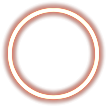 Glowing neon circle for your decoration. Neon light, round frame, blank space for text, ultraviolet spectrum, ring symbol, halo. png