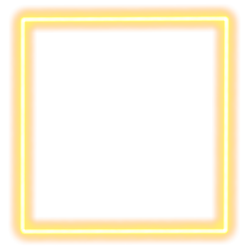 Glowing neon square for your decoration. Neon light, square frame, blank space for text, ultraviolet spectrum. png