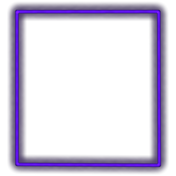 Glowing neon square for your decoration. Neon light, square frame, blank space for text, ultraviolet spectrum. png