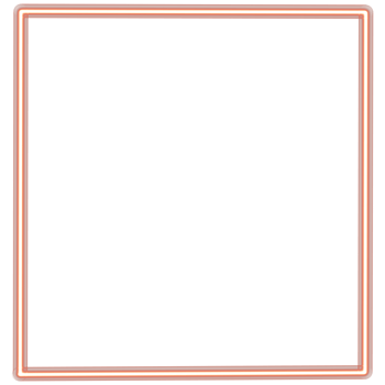 Glowing neon square for your decoration. Neon light, square frame, blank space for text, ultraviolet spectrum. png