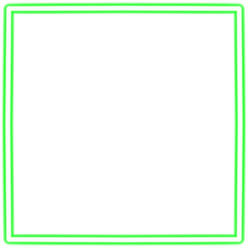 Glowing neon square for your decoration. Neon light, square frame, blank space for text, ultraviolet spectrum. png
