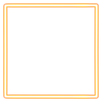 Glowing neon square for your decoration. Neon light, square frame, blank space for text, ultraviolet spectrum. png