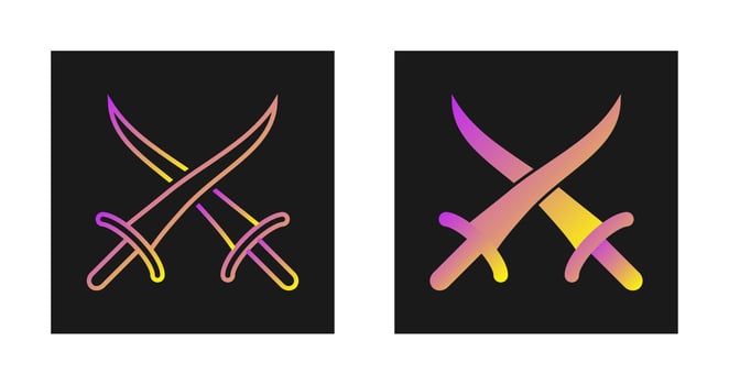 Sword Fighting Vector Icon