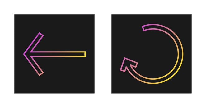 Left Back Arrow Vector Icon