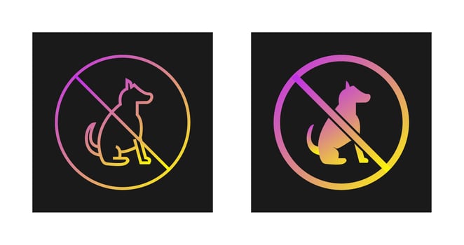 No Pet SIgn Vector Icon