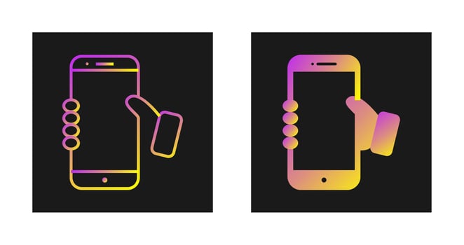 Holding Smartphone Vector Icon