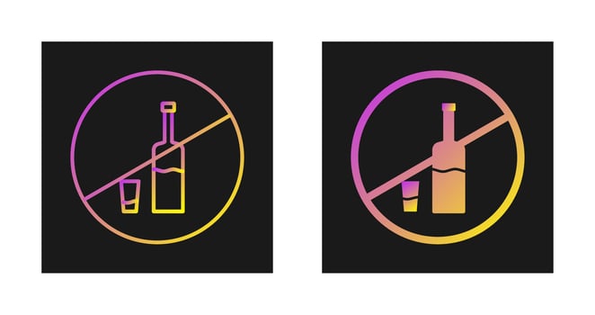 No Drinks Vector Icon