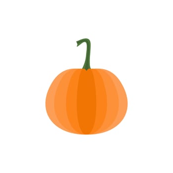 pumpkin flat design vector illustration isolated on white background