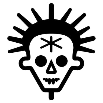 Cute Voodoo doll zombie vector icon