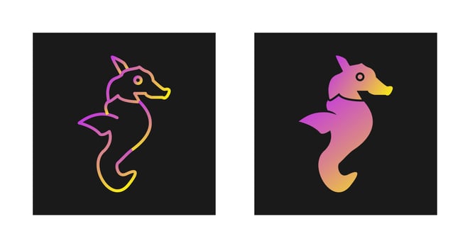 Seahorse Vector Icon