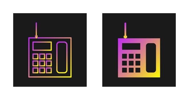 Wireless Landline Phone Vector Icon