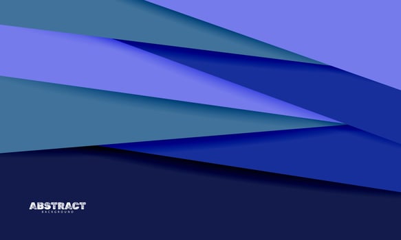 Abstract papercut blue color background vector