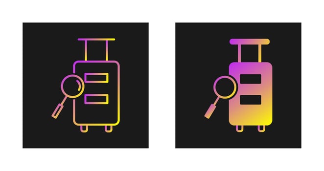 Luggage Inspection Vector Icon