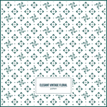 elegant vintage pattern of floral shape vector