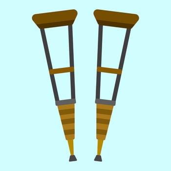 Crutch made from wood in vector illustration design