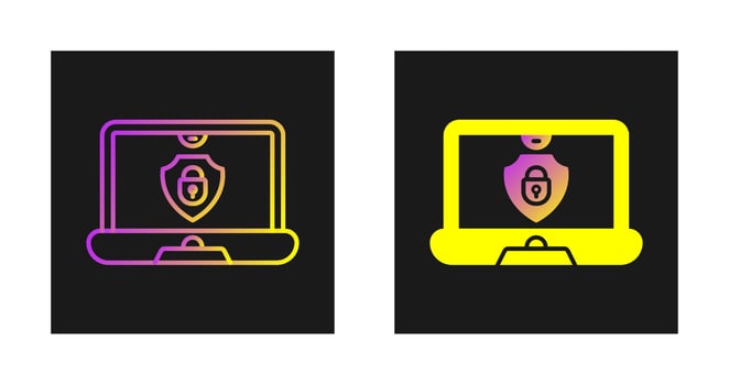 Laptop Security Vector Icon