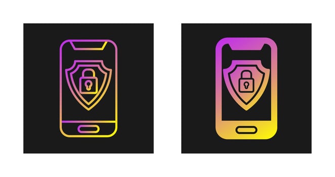 Mobile Security Vector Icon