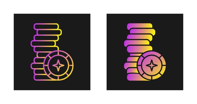 Poker Chips Vector Icon