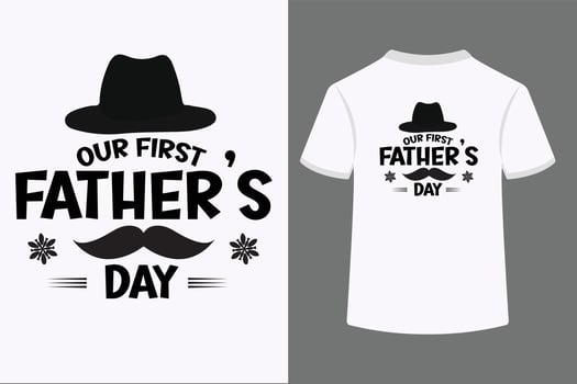 Our first father's day T-Shirt design. vector