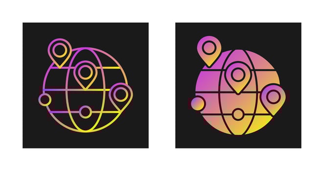 Worldwide Location Vector Icon