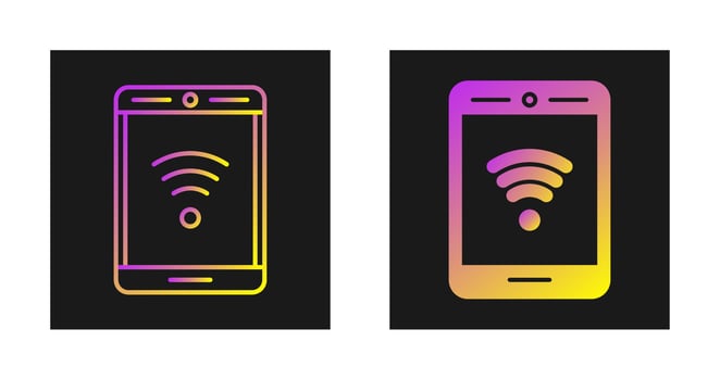 Phone With Signal Vector Icon