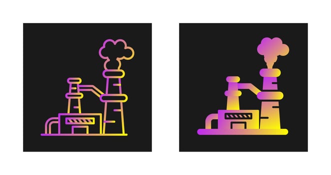 Nuclear Plant Vector Icon