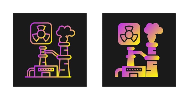 Nuclear Plant Vector Icon