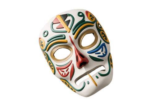 Mexican mask of death isolated on transparent background, created with png