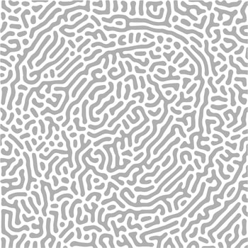 Monochrome reaction diffusion Organic spiral circular shapes abstract turing pattern background vector