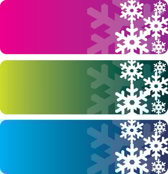 Winter Banner Vectors, Isolated Background. vector