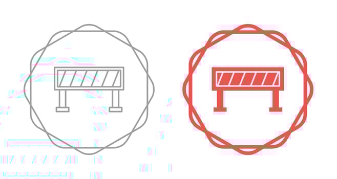 Road Barrier Vector Icon