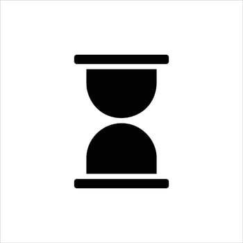hourglass in flat design style vector