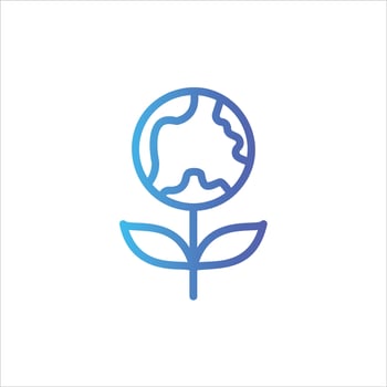 earth in flat design style vector