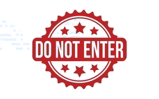 Red Do Not Enter Rubber Stamp Seal Vector