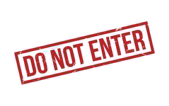 Red Do Not Enter Rubber Stamp Seal Vector