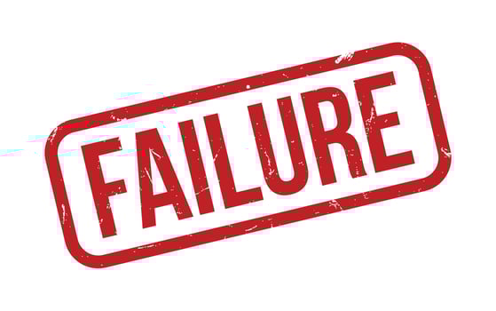 Failure Rubber Stamp Seal Vector