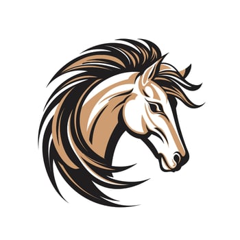Horse head logo vector - Animal Brand Symbol