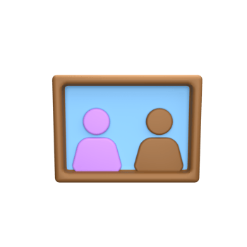 3d icon rendered photo frame png