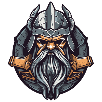 Viking warrior helmet with long beard png