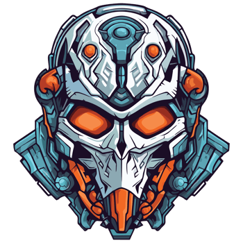 Cyborg head mascot design png