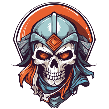 Skull in helmet png