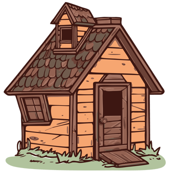 Wood chicken coop png
