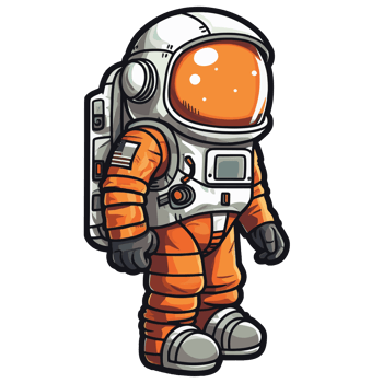 Cartoon astonout illustration png