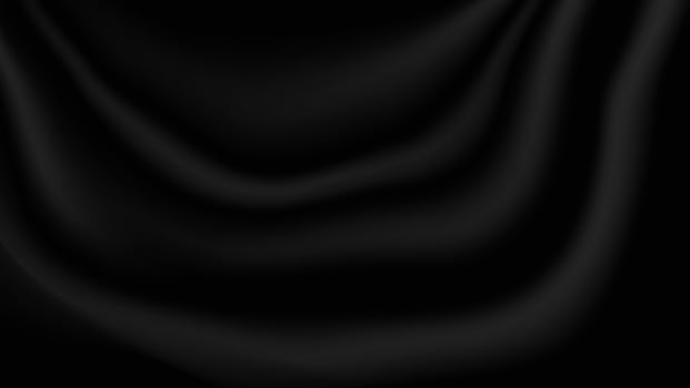 abstract blank black soft creased satin fabric folding texture background for decorative graphic design vector