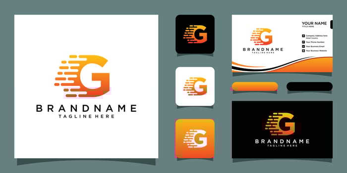 Letter G Speed Logo Design Template Premium Vector