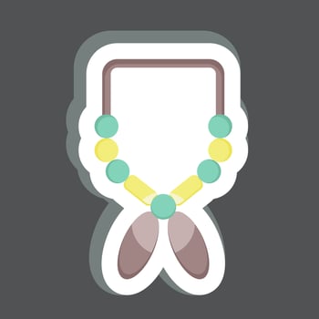 Sticker Necklace. related to American Indigenous symbol. simple design editable vector