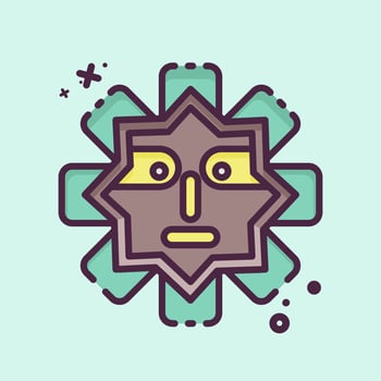 Icon Mask. related to American Indigenous symbol. MBE style. simple design editable vector